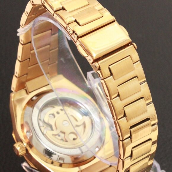 Men's Integrated Bracelet Sports Watch  Automatic See Through Dial, Back 41mm - Picture 11 of 15